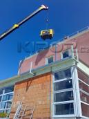 Stěhování KDE19STA3 - záložní zdroj na střeše budovy, Valašsko